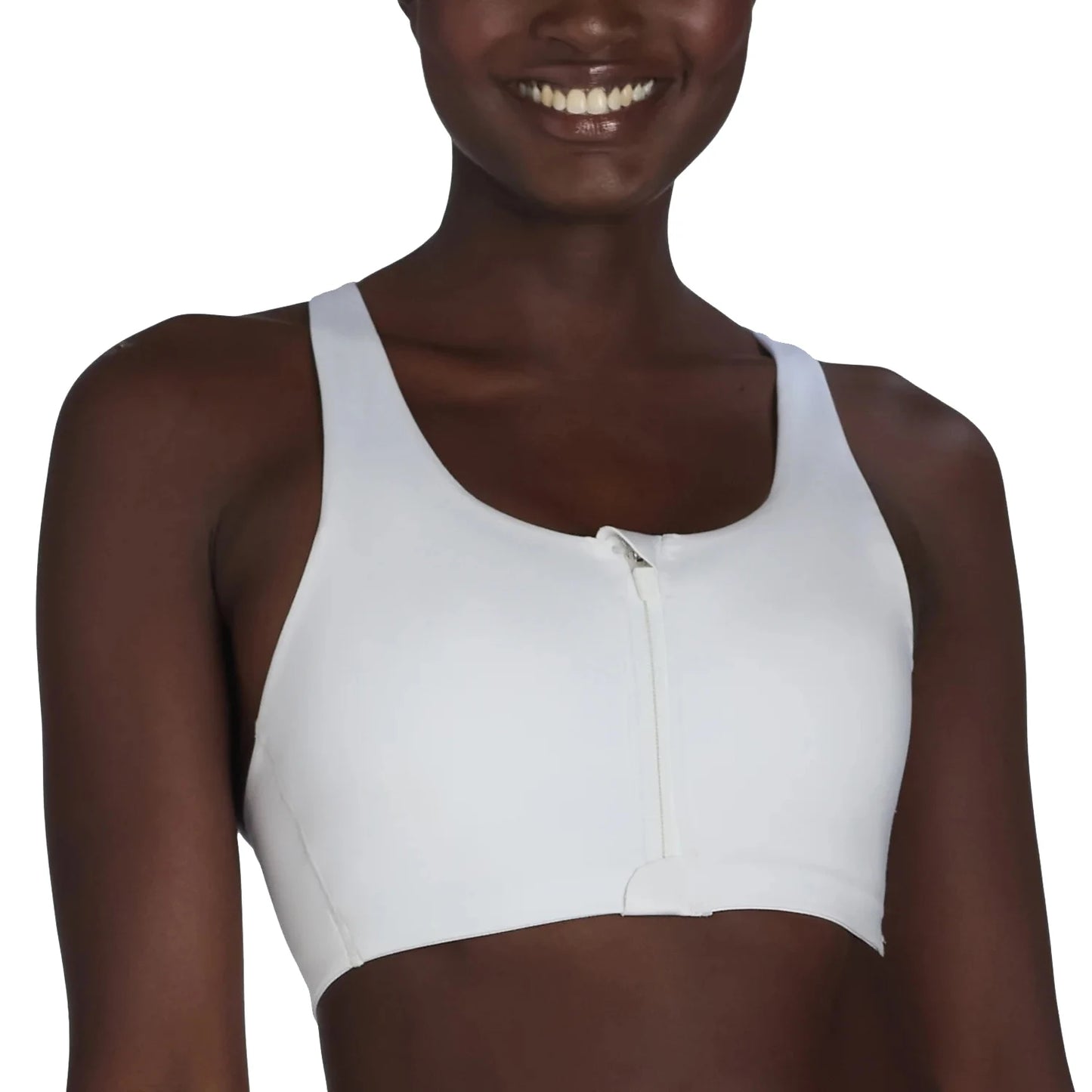 Soutiens-gorge de sport pour femme à fermeture éclair avant sans couture